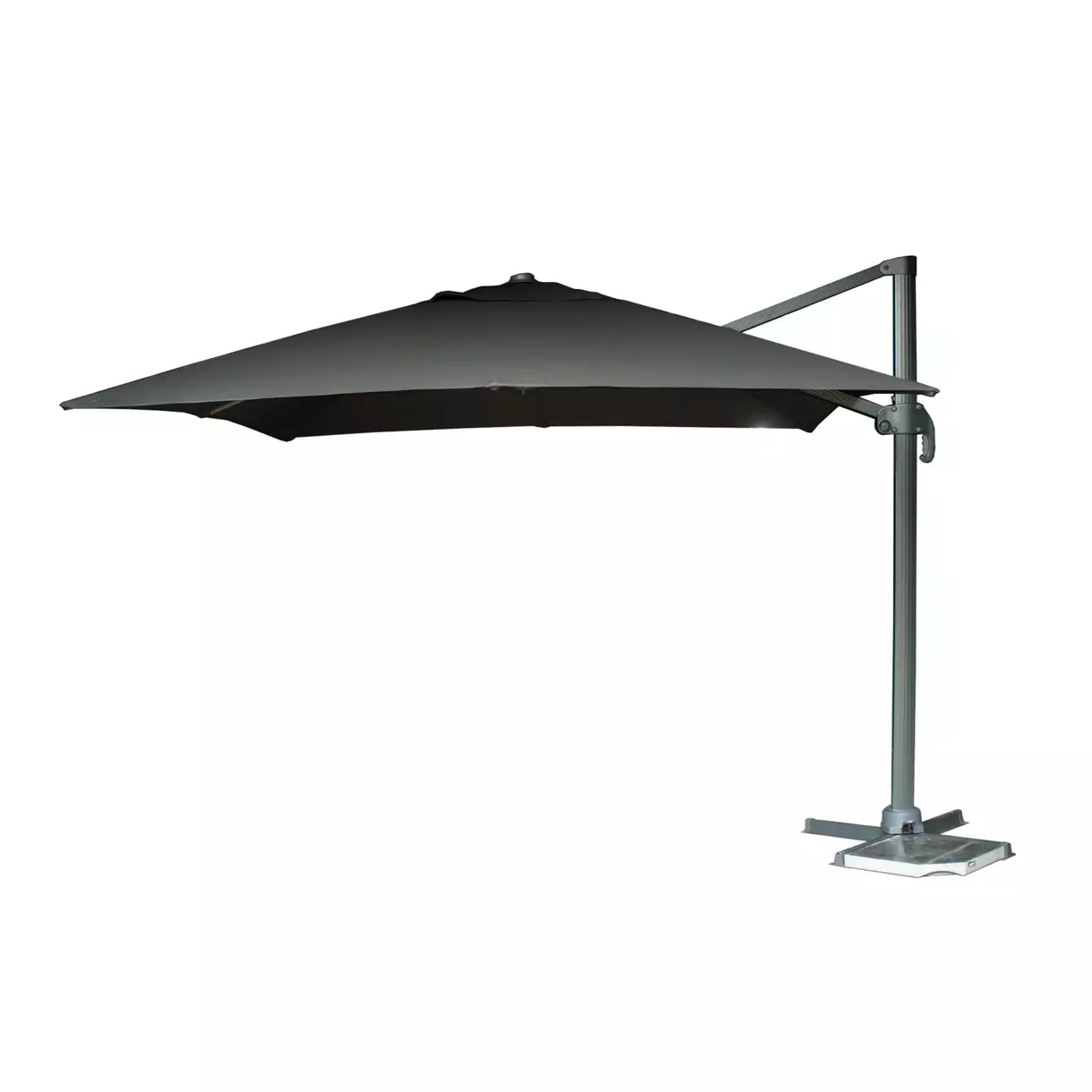 Parasol de brazo lateral cuadrado Bahia (3 x 3 m) - Antracita 6
