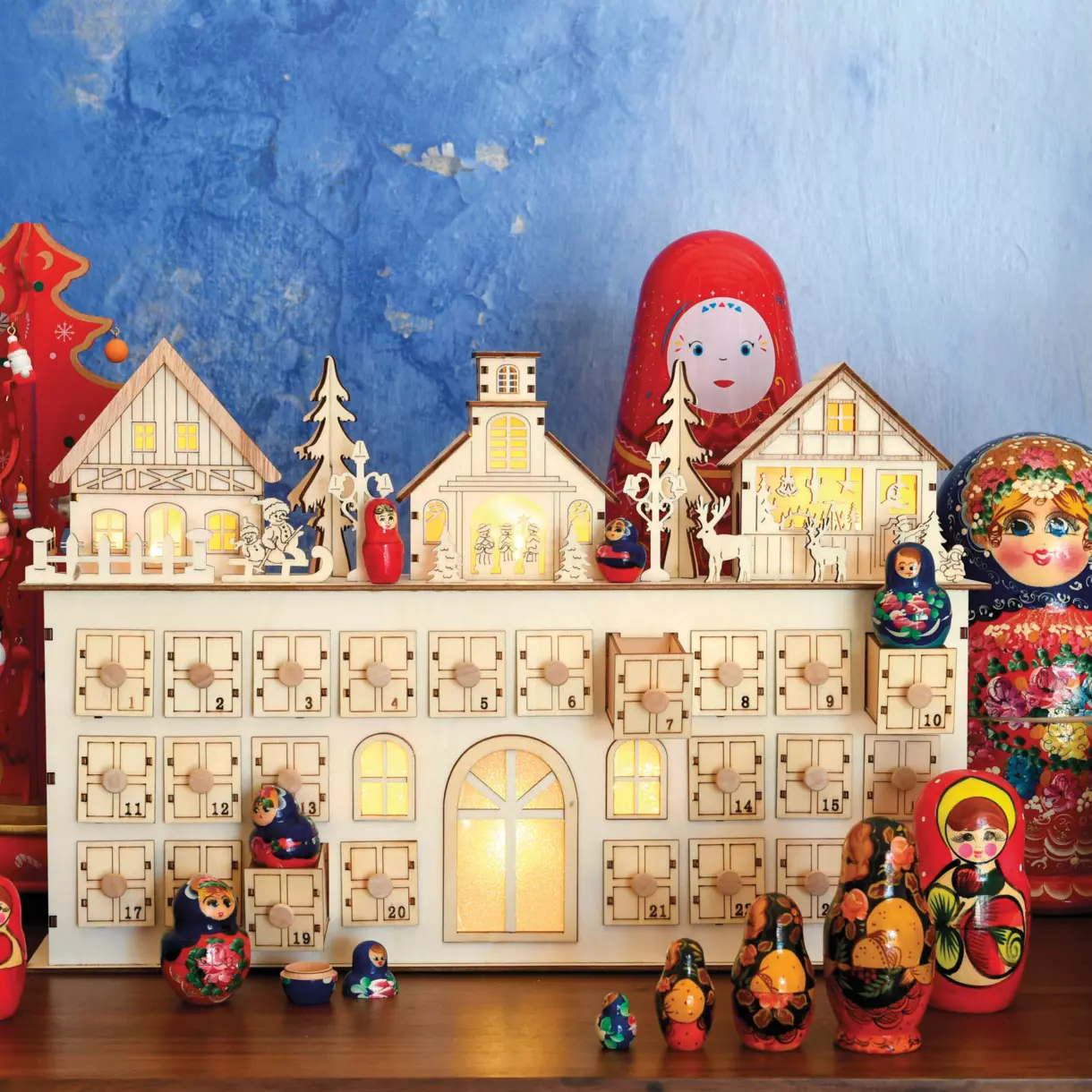 Calendario de Adviento con luces Casa 1