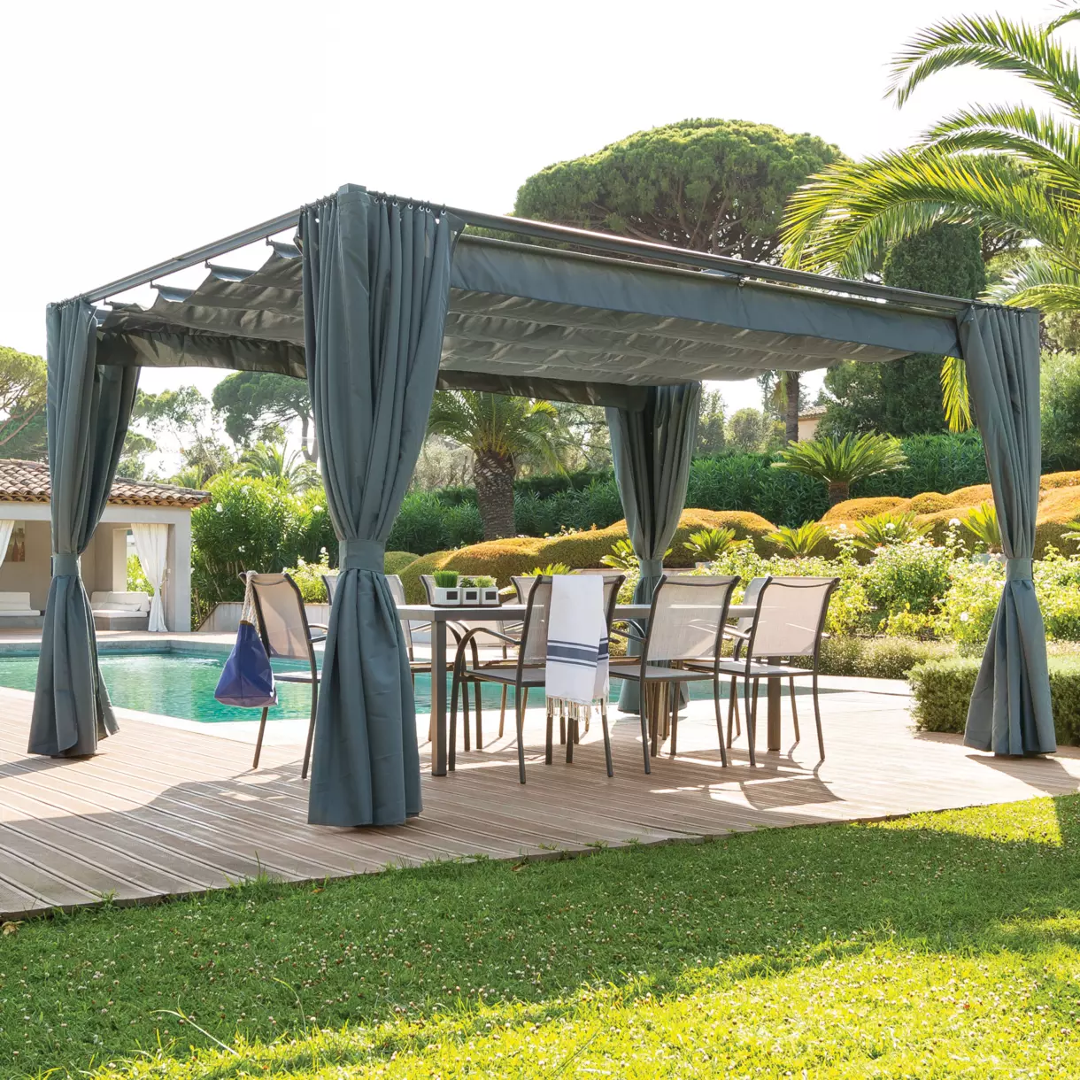 Cenador Palmeira (4 x 3 m) - Gris pizarra 1