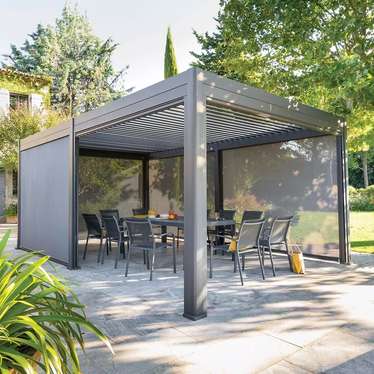 Toldo para pérgola Evora GM (6 x 3,6 m) - Pizarra 1