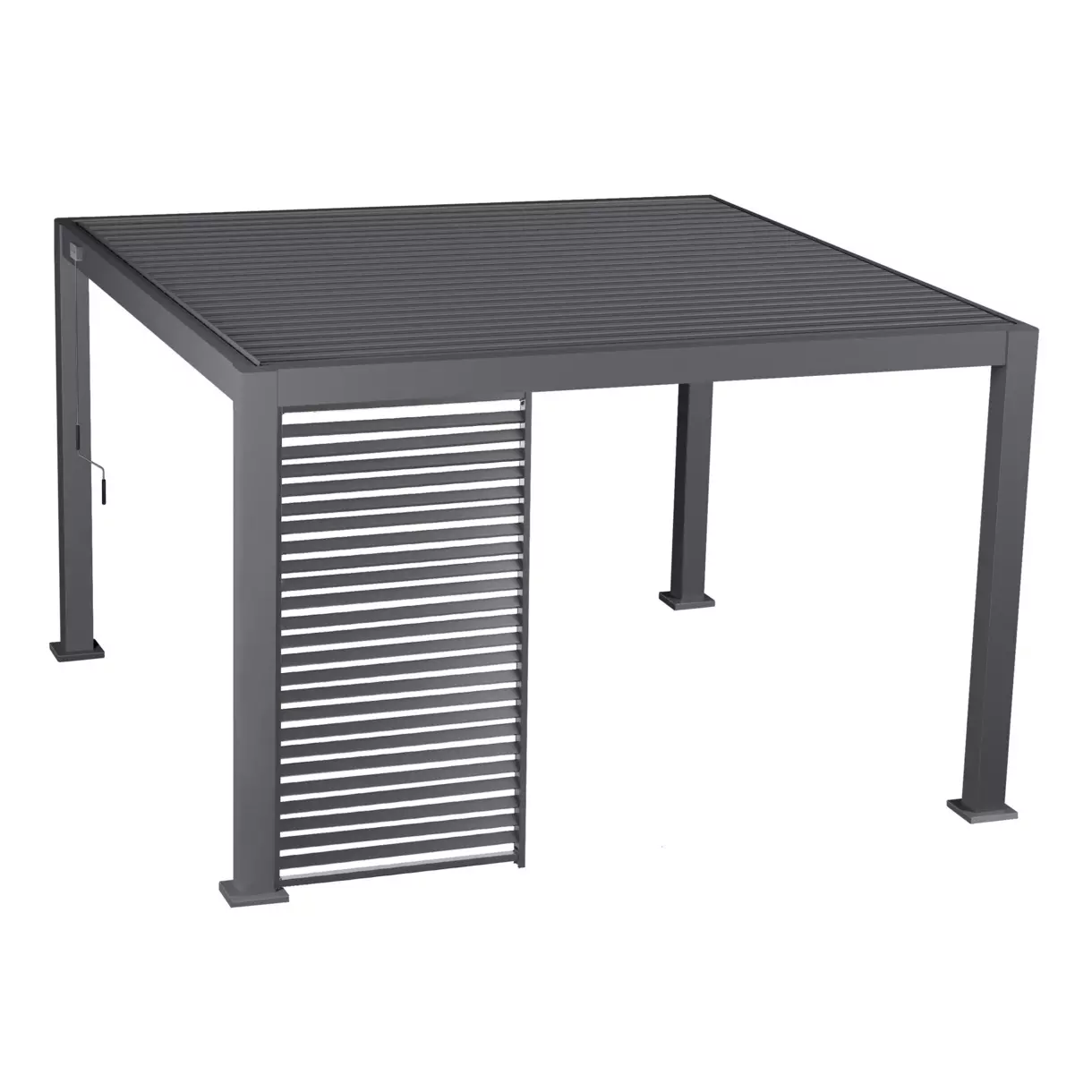 Louvre zijpaneel voor  pergola Evora GM (6 x 3,6 m) - Grafiet 1