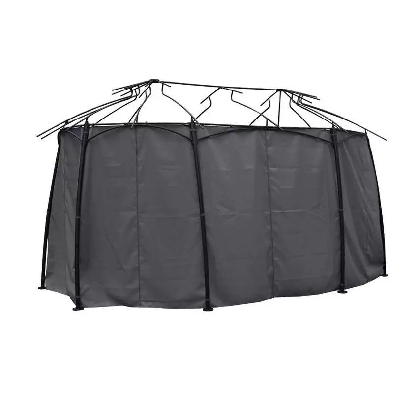 Lote de 8 cortinas para cenador Maldivas (3 x 5 m) - gris 1