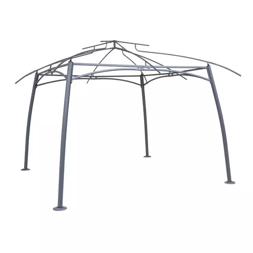 Structure de tonnelle Maldives (3,3 x 3,3 m) - Graphite 1