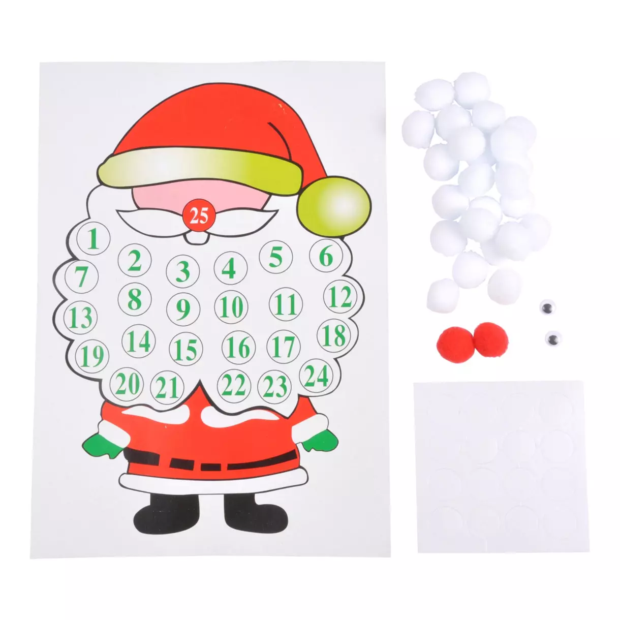 Calendrier Père Noël Pompon Rouge 1