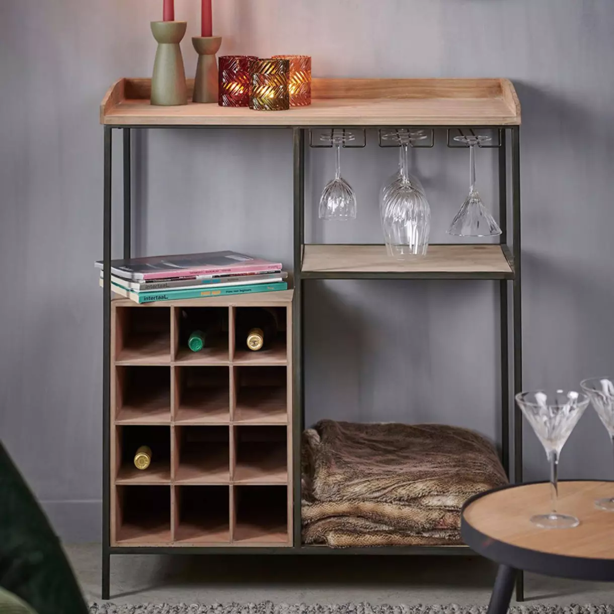 Meuble range-bouteilles Emos Noir 1