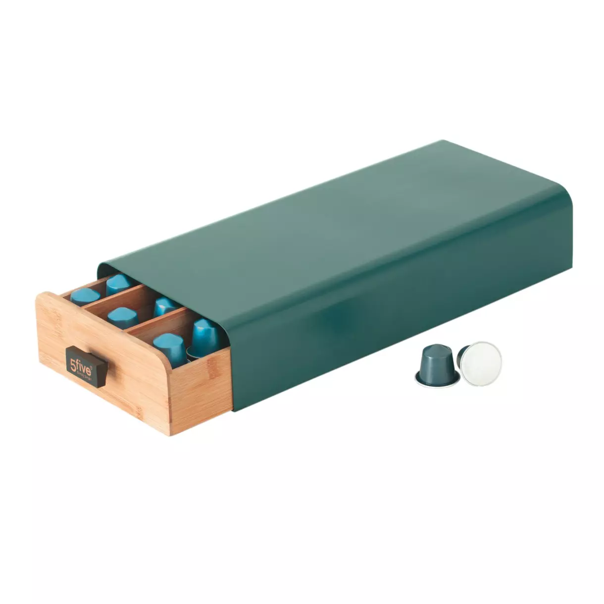 Porte capsules café Modern Bleu pétrole 1