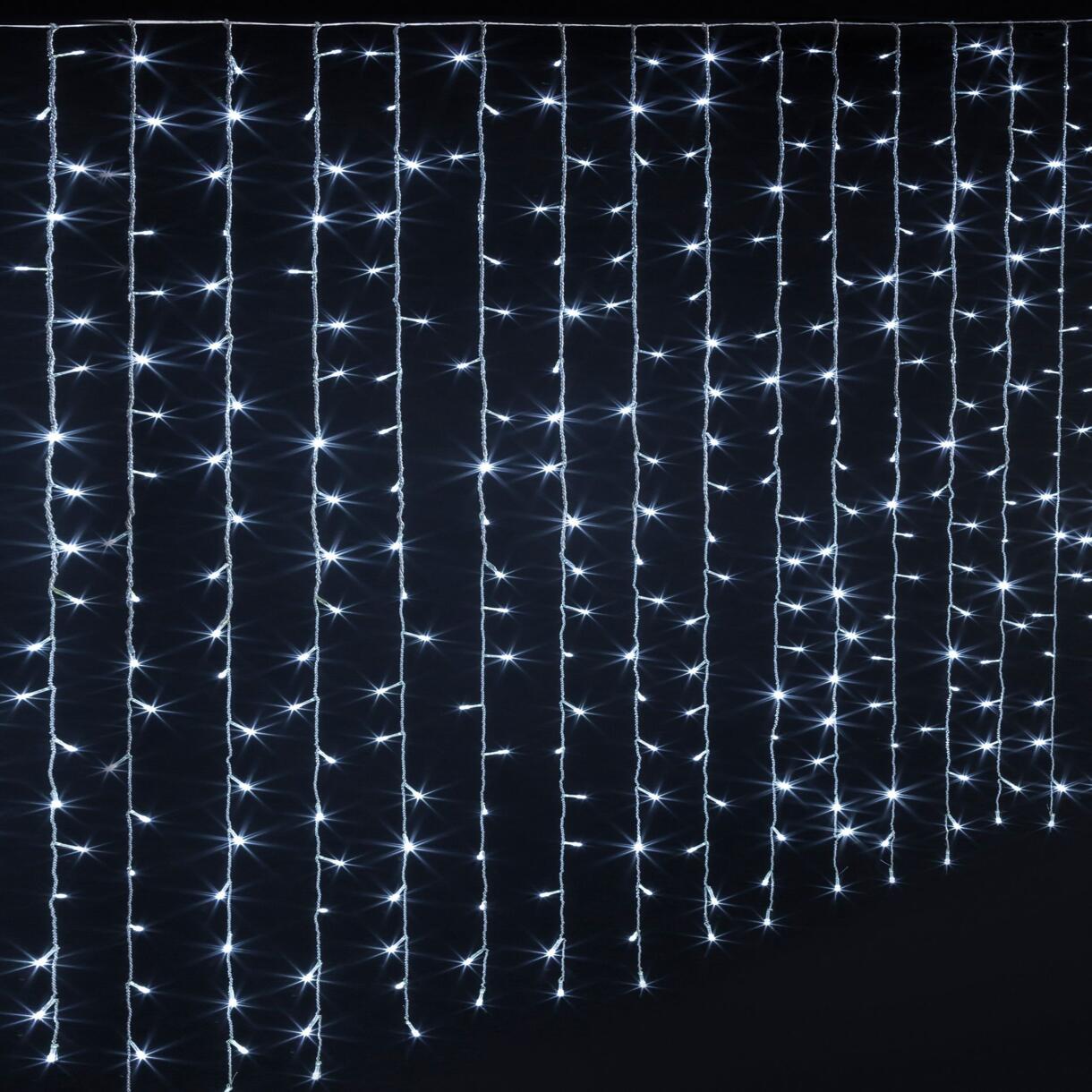 Lichtervorhang H1,50 m 150 LEDs Kaltweiß 1