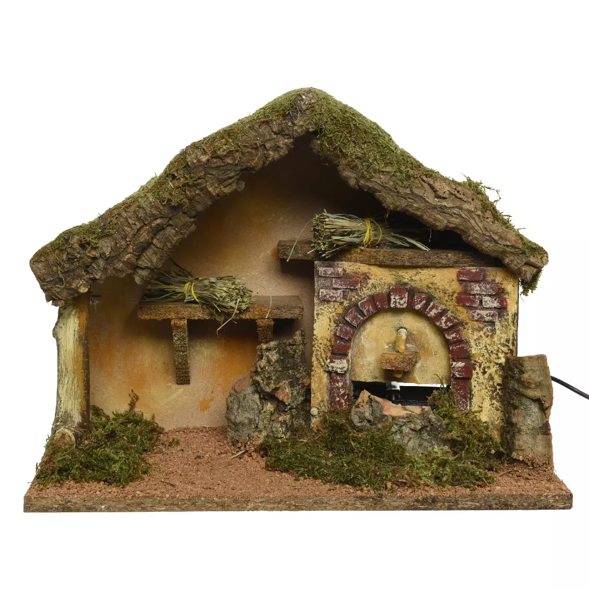 Crèche de Noël avec fontaine Sainte Domitille 1