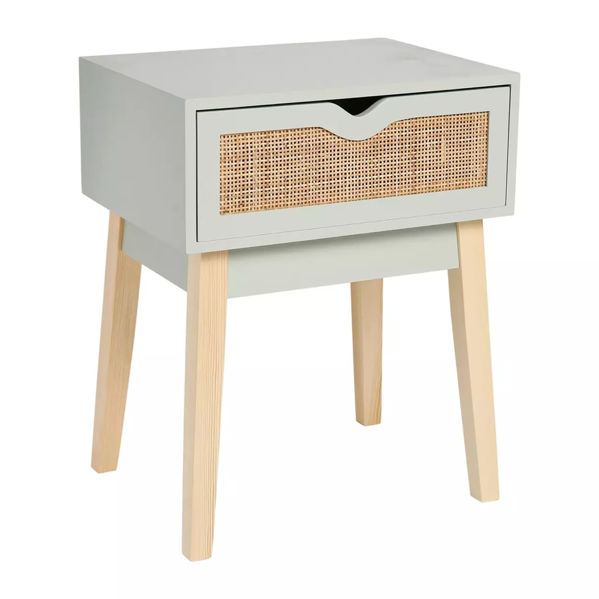 Table de chevet enfant cannage César Vert 1
