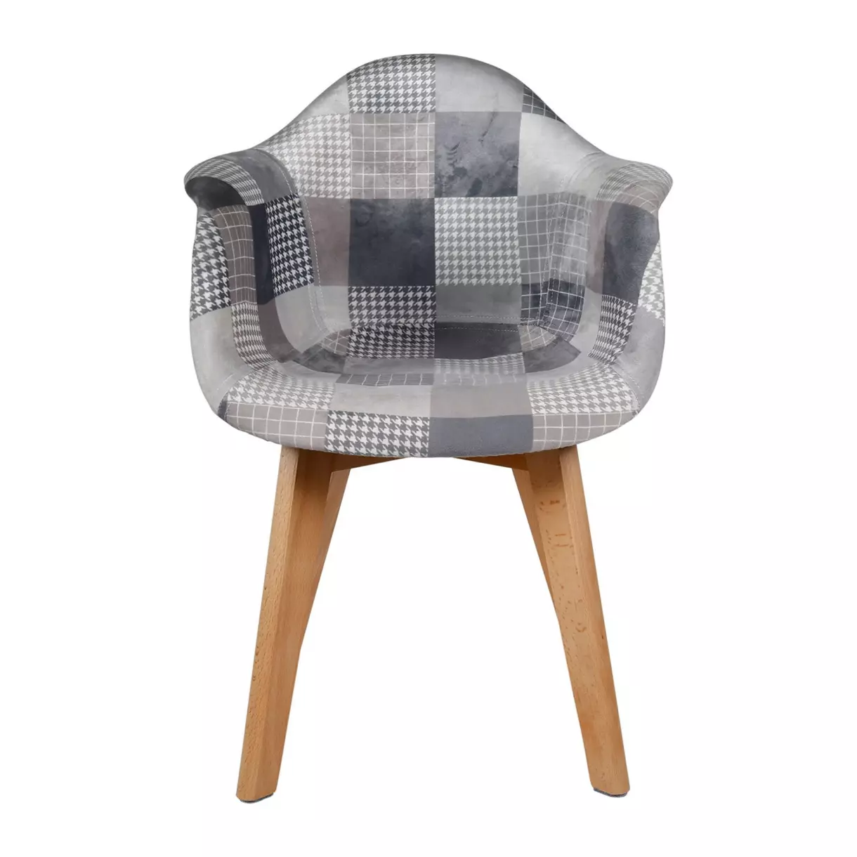 Juego de 2 sillones niño patchwork Ernest Gris 1