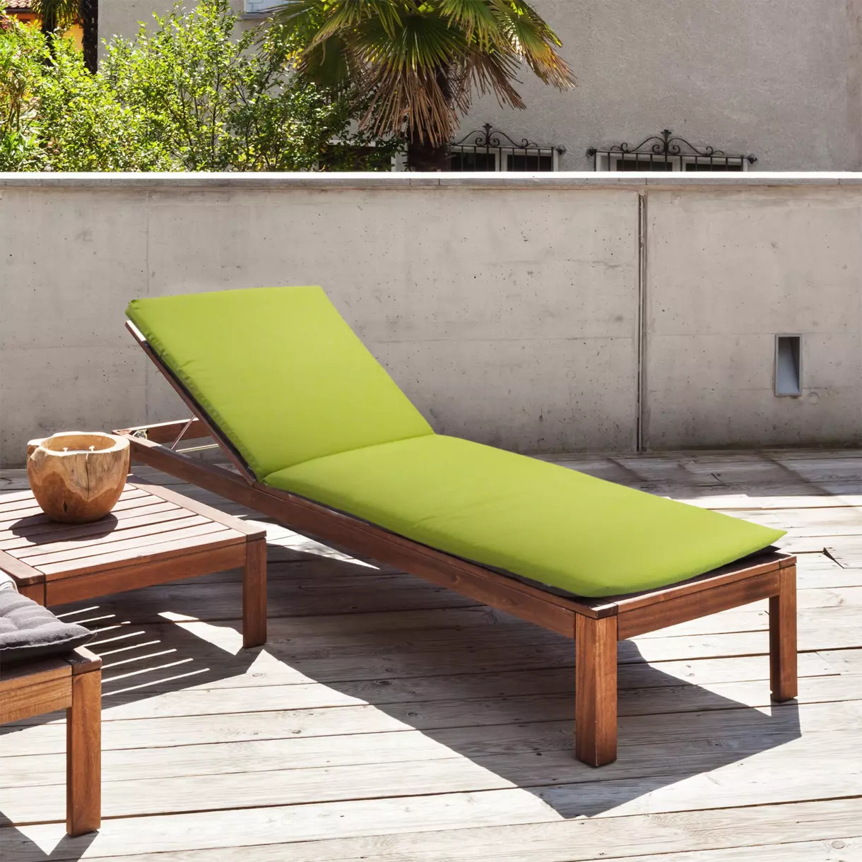 Coussin de transat déhoussable (L175 cm) Mambo Vert 1