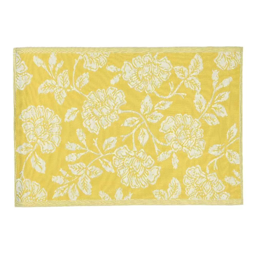 Tapis d'extérieur (120 x 180 cm) Fleurs Jaune 1