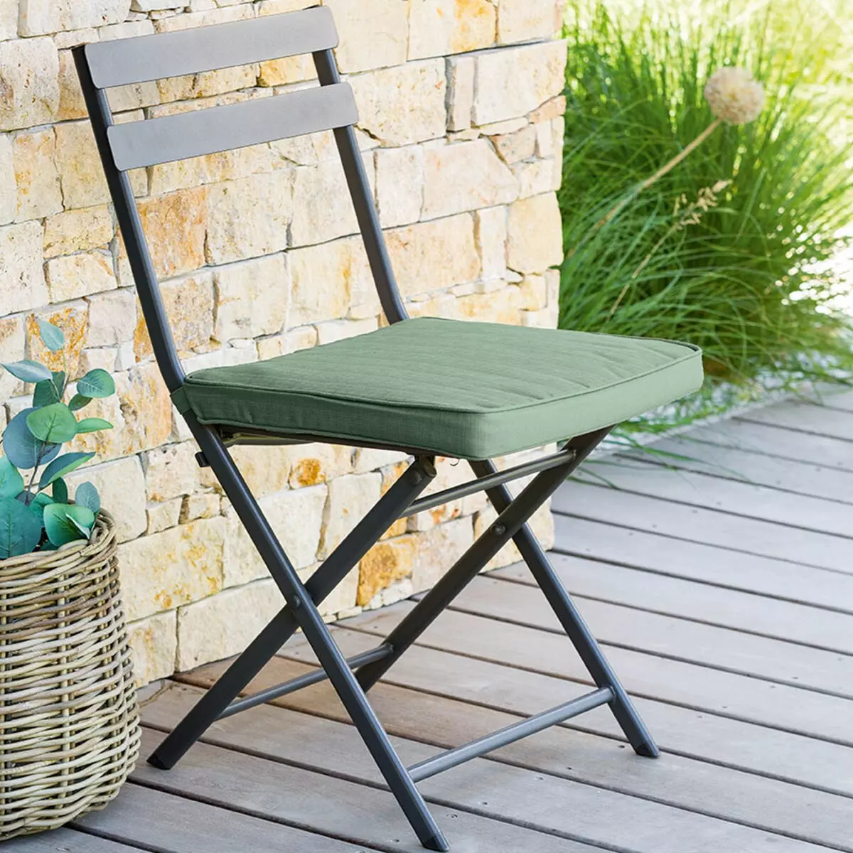Cojín de silla Korai - Verde oliva 1