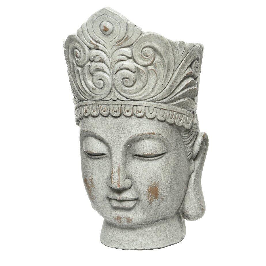 Cache-pot Bouddha Sage Gris 1