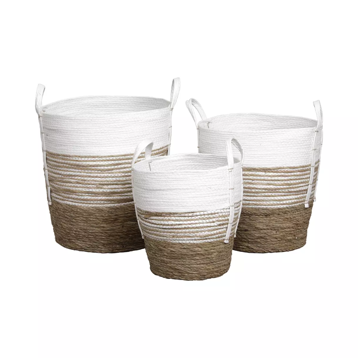 Juego de 3 cestas para ropa Seo Blanco 1