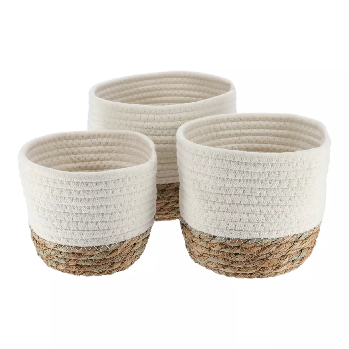 Juego de 3 cestas Trix Blanco 1
