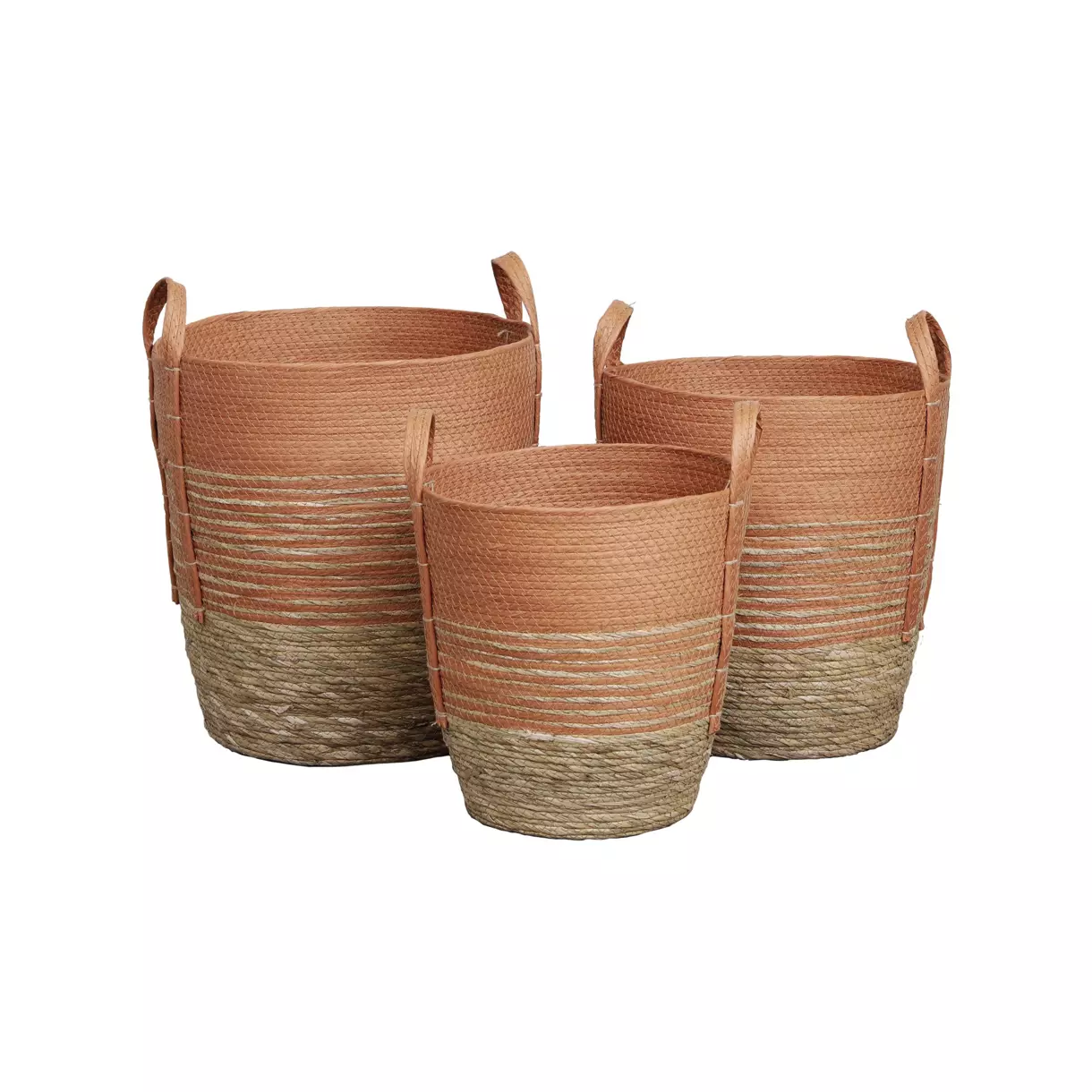 Juego de 3 cestas para ropa Seo Coral 1