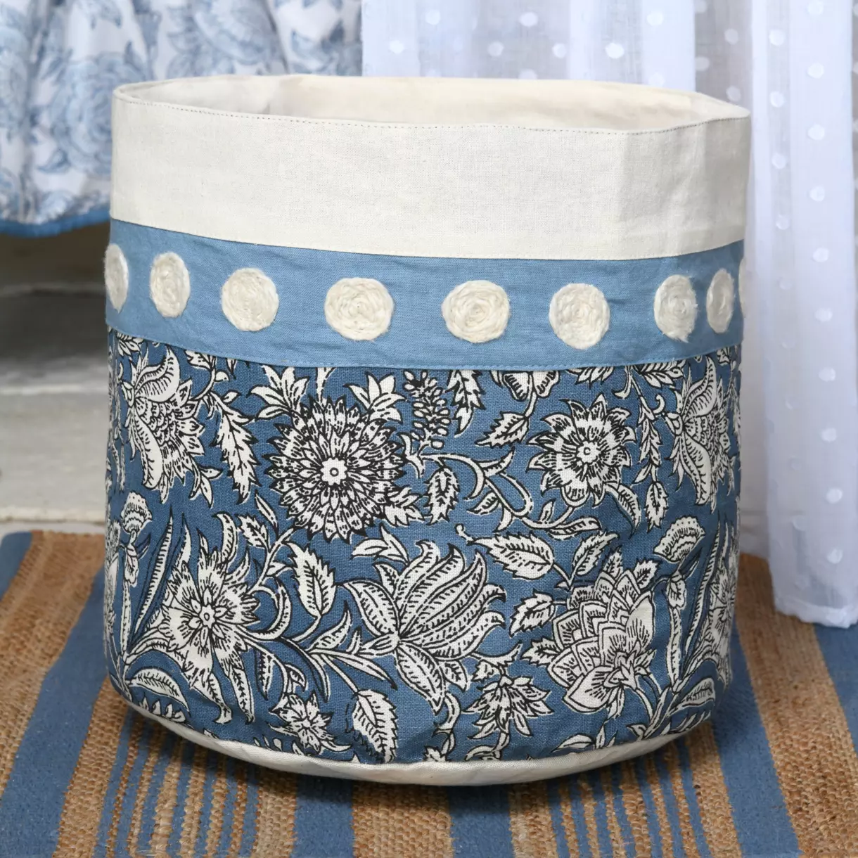 Cesta de almacenaje Julianne Azul 1