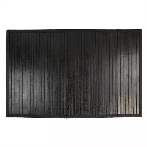 Tapis de bain lattes Bambou Noir 1