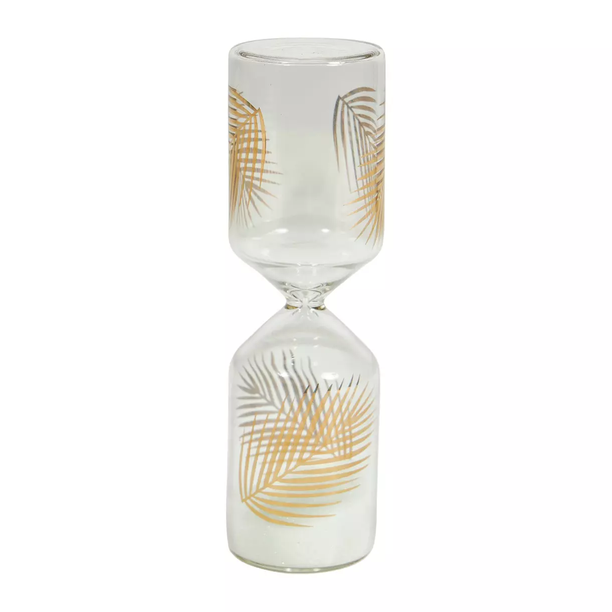 Reloj de arena vidrio Feuilles Oro 1