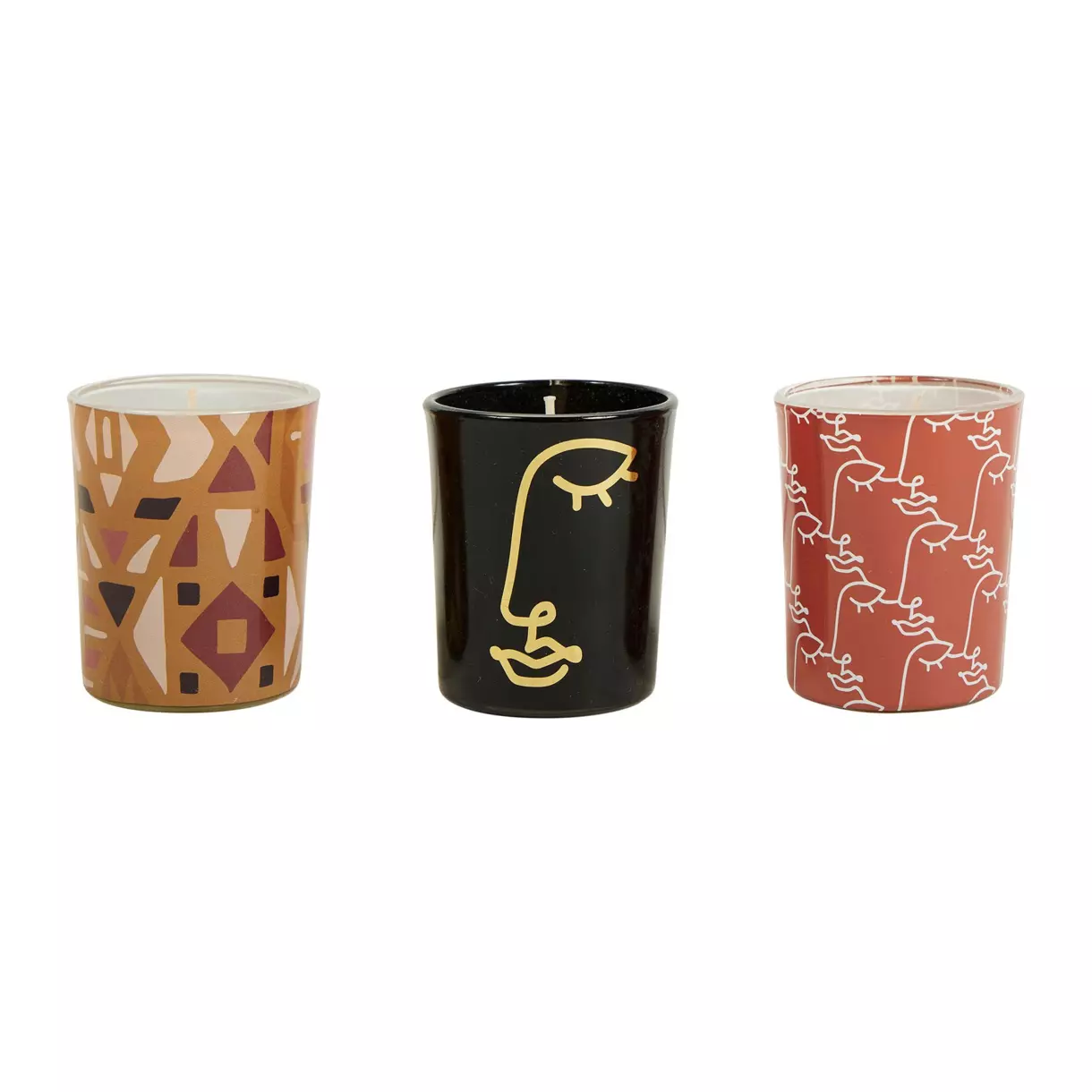 Lot de 3 bougies Contempo Multicolore 1