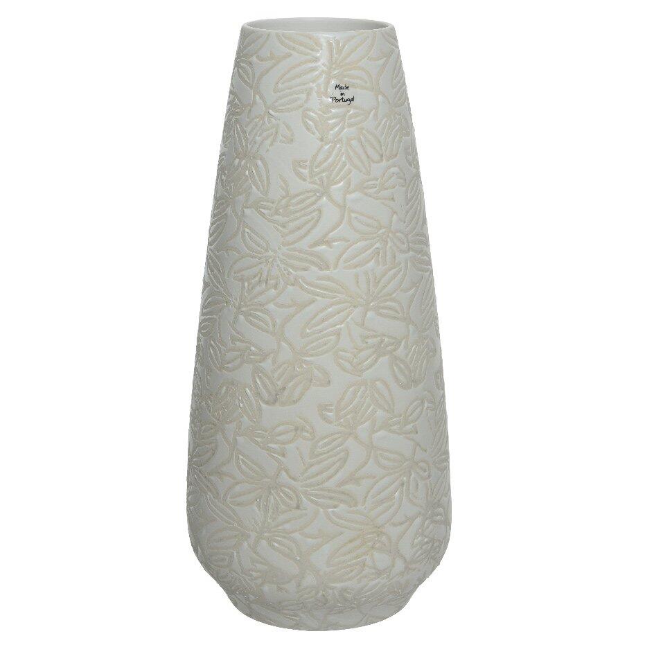 Vase aus Steingut Sophia Weiß 1