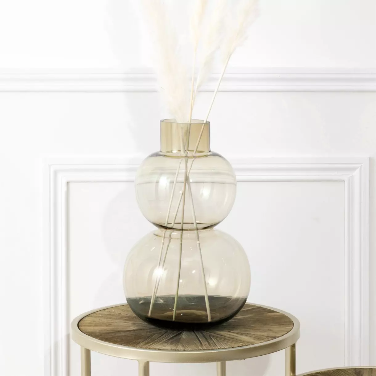 Vase en verre Lya Brun 1