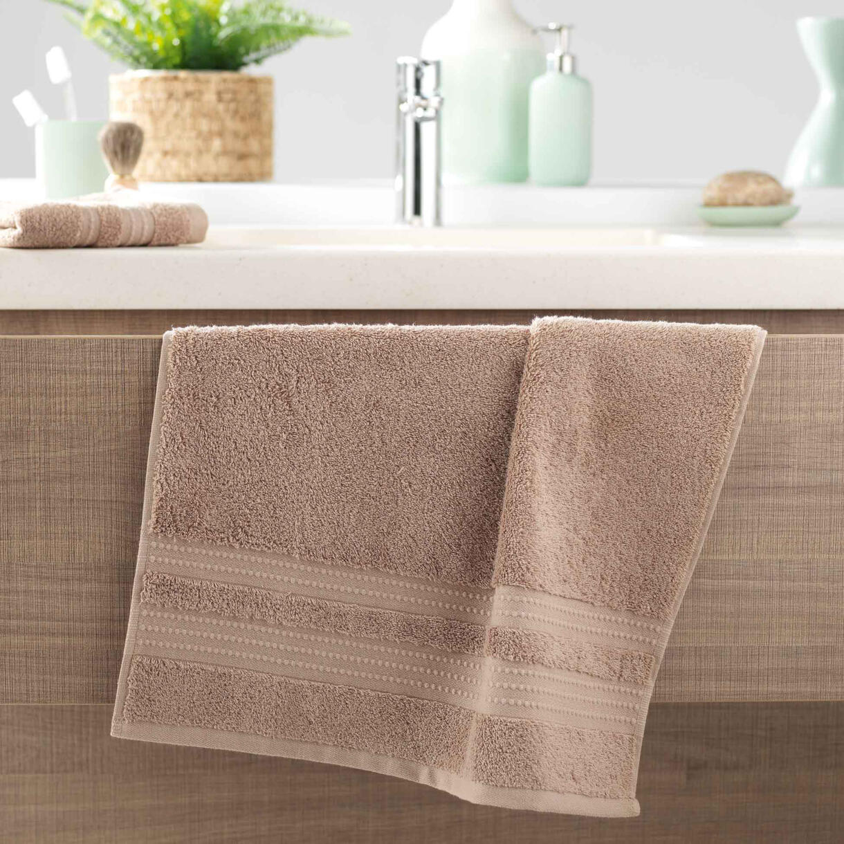 Asciugamano bagno (50 x 90 cm) Excellence Tortora 1