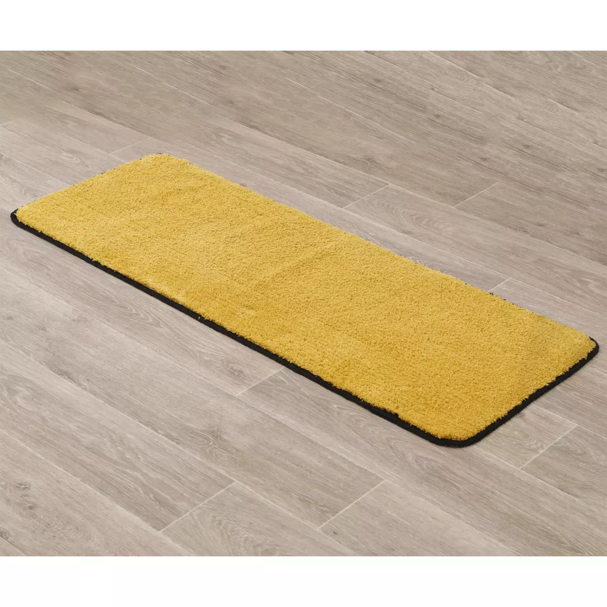 Tapis de bain antidérapant (120 cm) Black Line Jaune ocre / noir 1