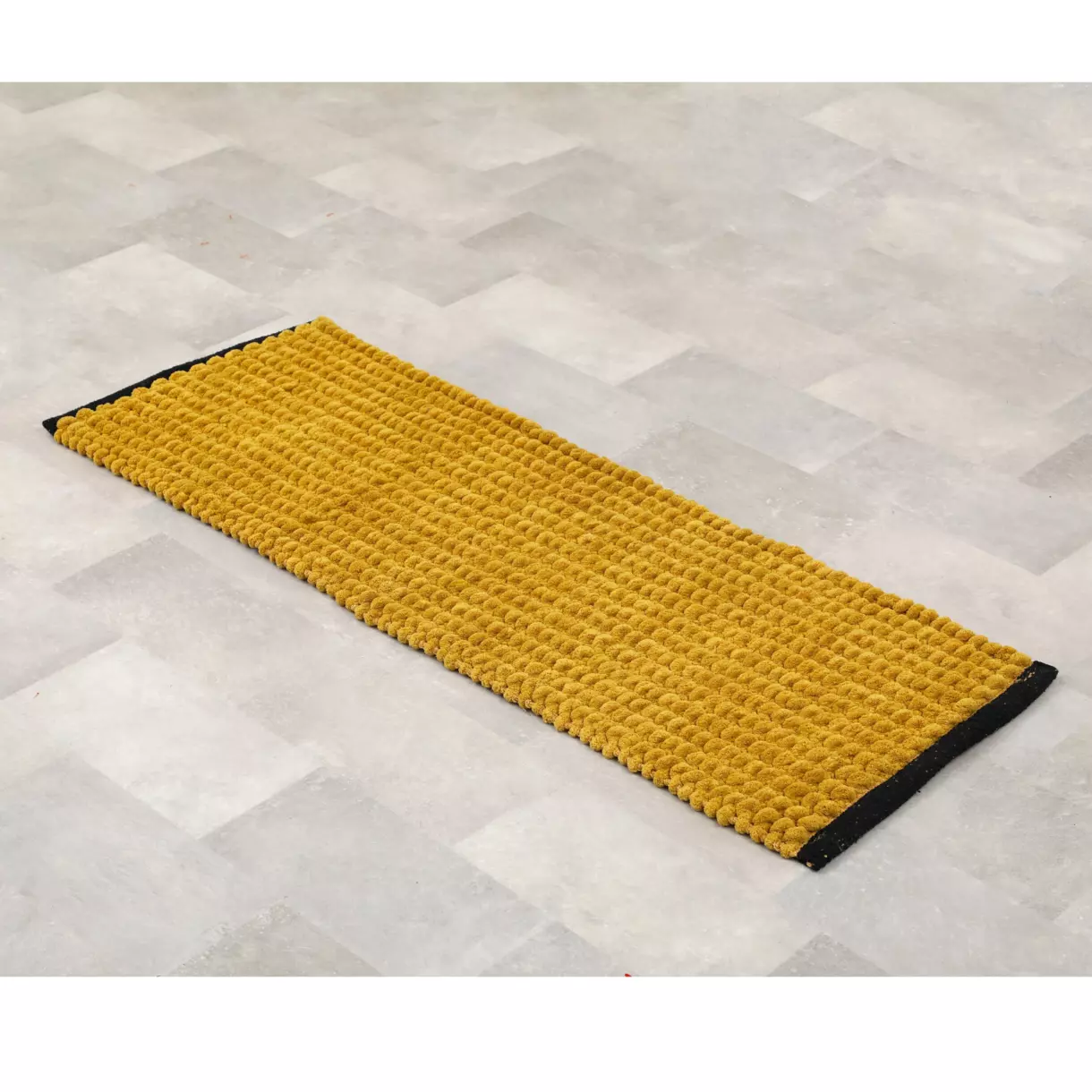 Tapis de bain (120 cm) Black Line Jaune ocre / noir 1