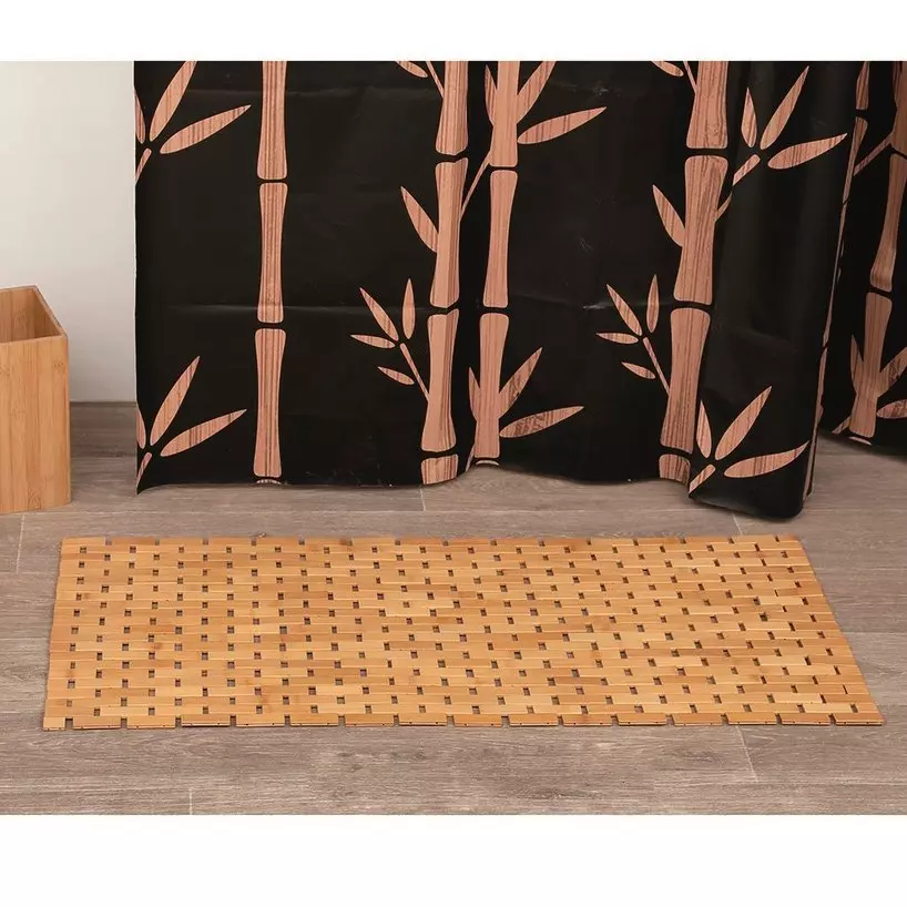 Tapis de bain caillebotis Bambou Beige 1