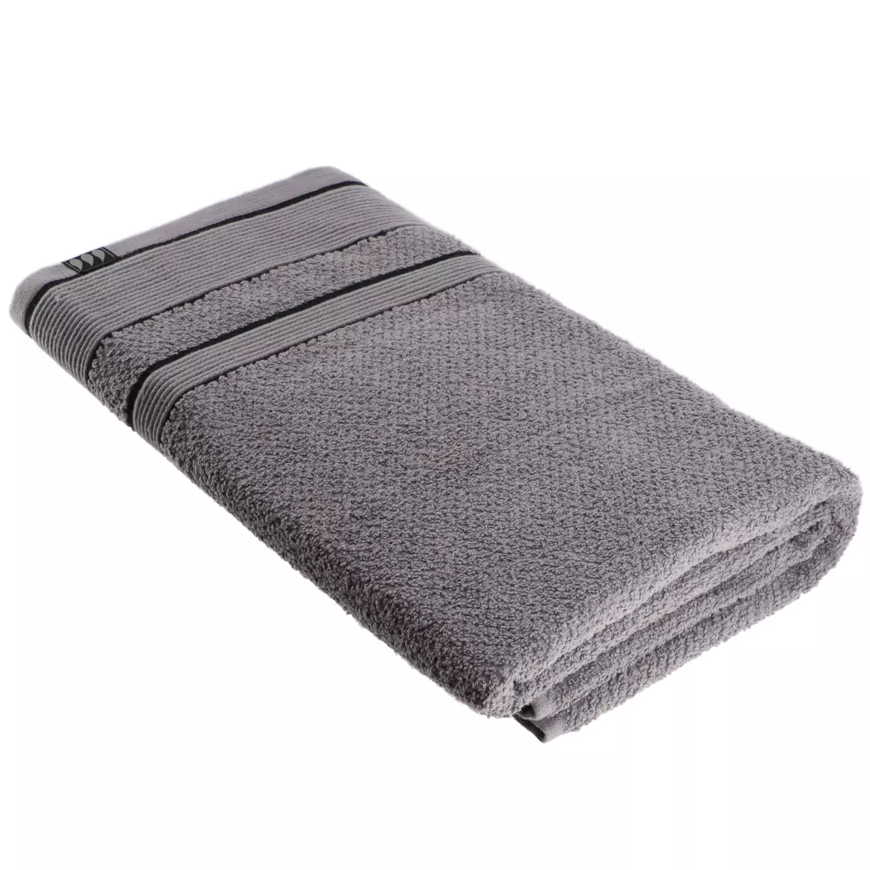 Serviette de bain (90 x 150 cm) Black Line Gris / noir 1
