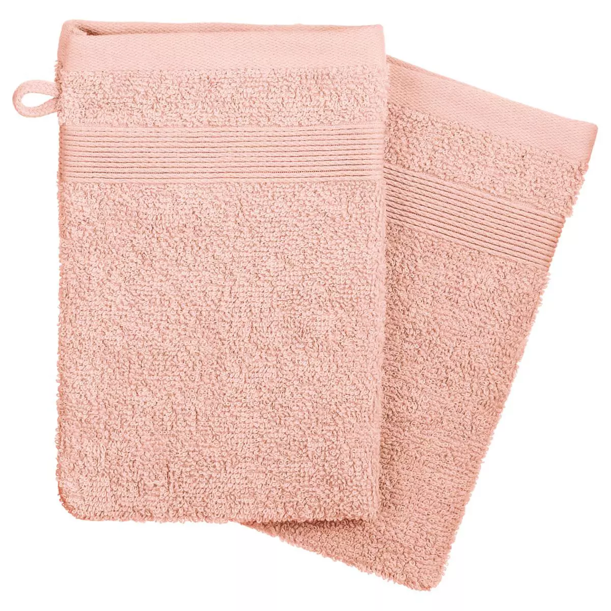 Lote de 2 guantes de baño Krista Rosa 1