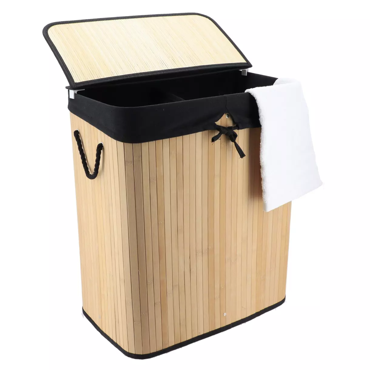 Panier à linge double compartiment Anako Noir 1