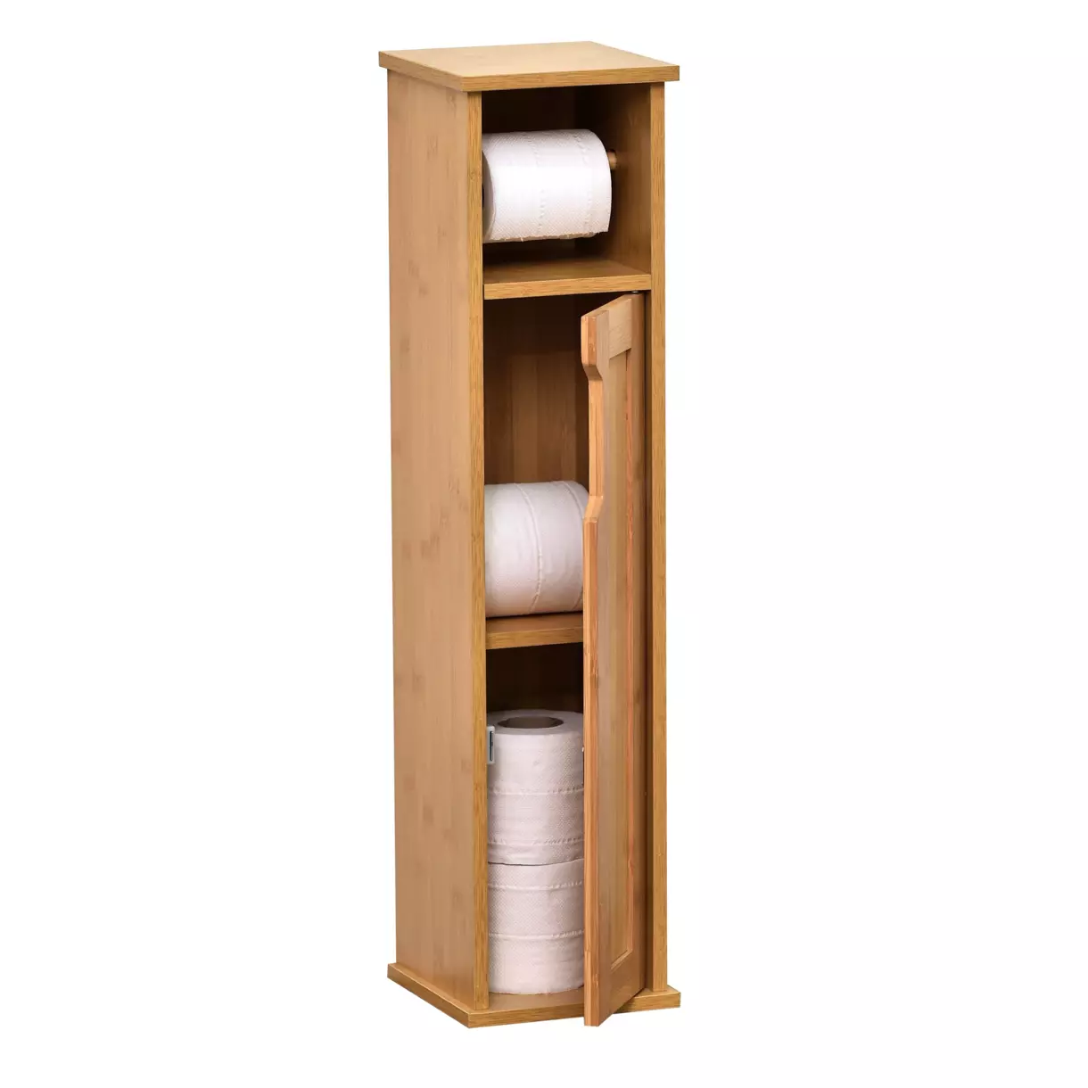Meuble dérouleur papier toilette avec réserve Mahé Naturel 1
