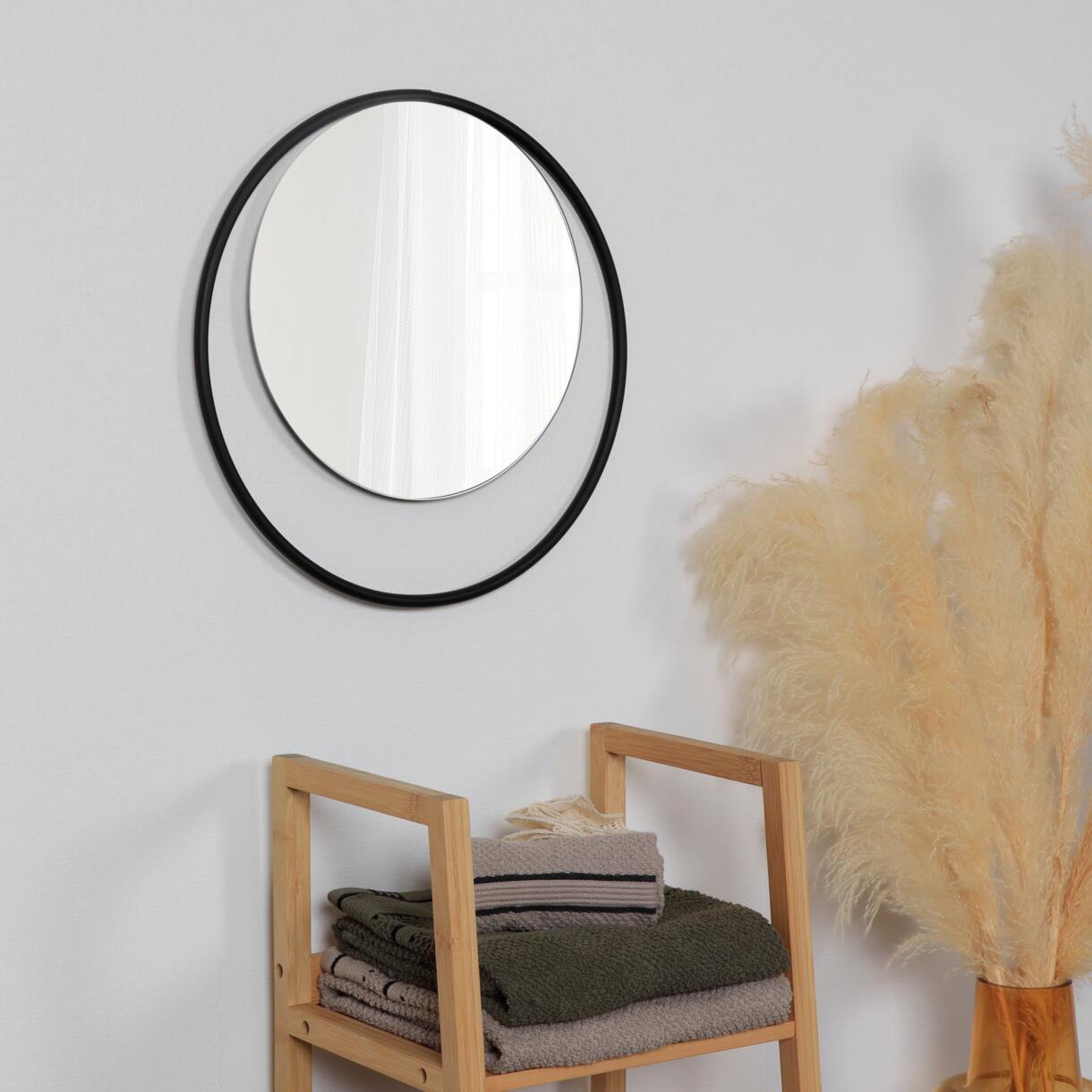 Specchio rotondo Cercle (D38 cm) Nero 1