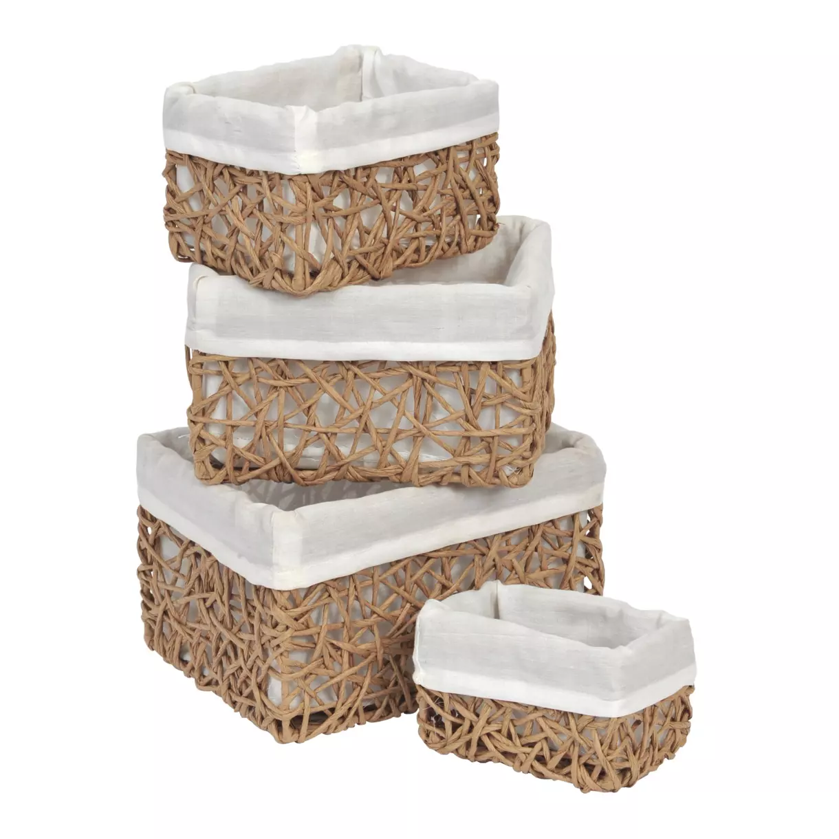 Juego de 4 cestas Coly Beige 1