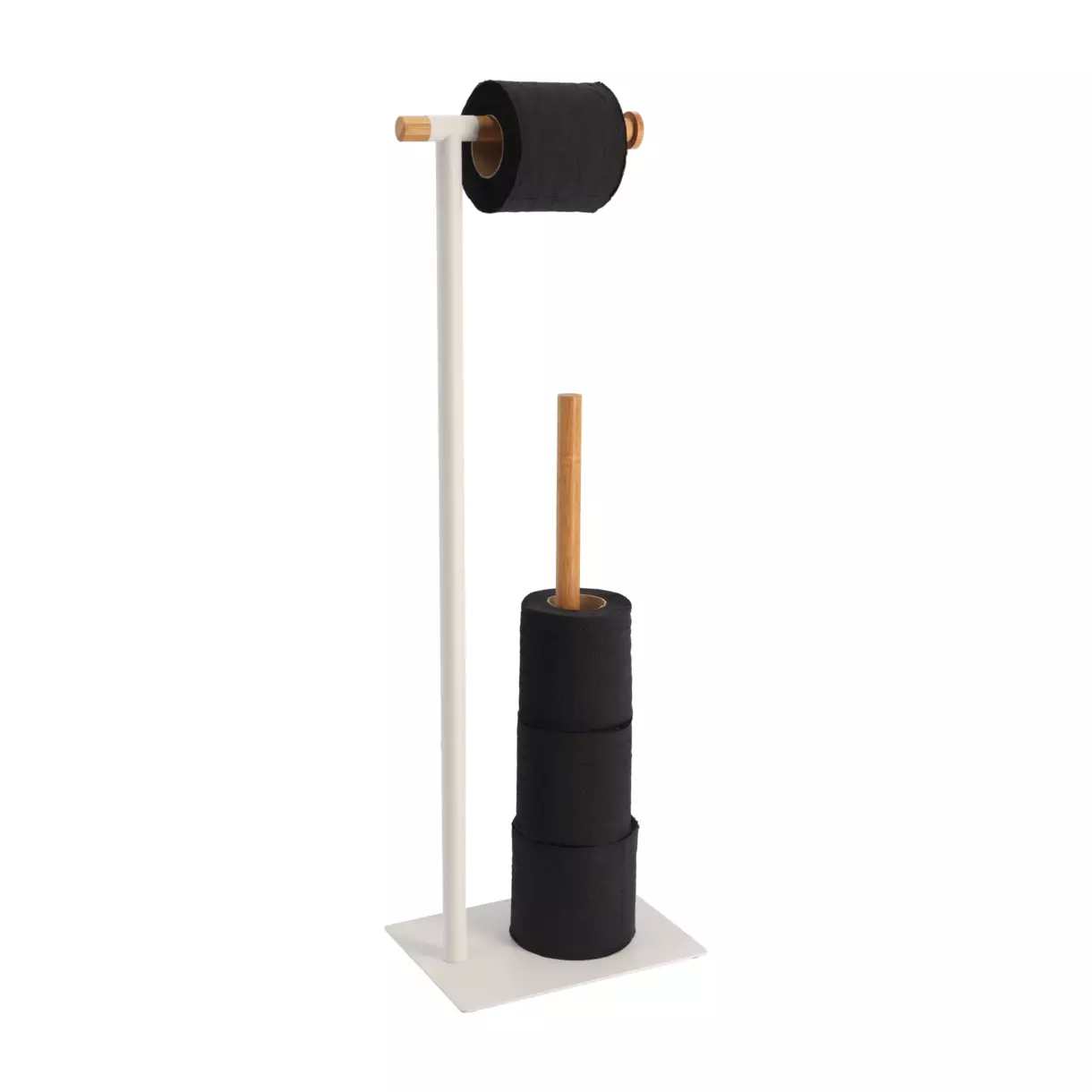 Toilettenpapierhalter stehend Bambou Weiß 1