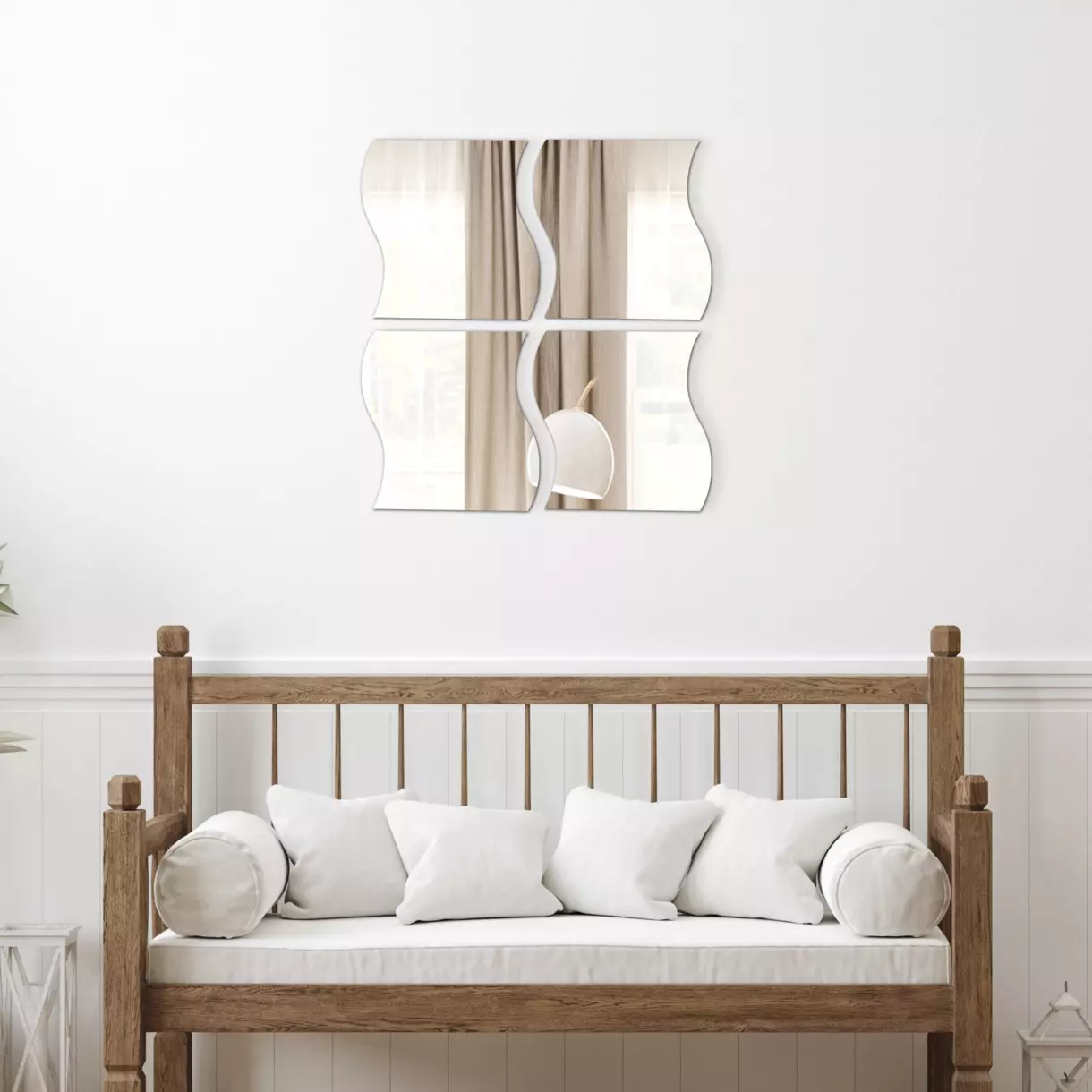 Lot de 4 miroirs Vagues Grand modèle