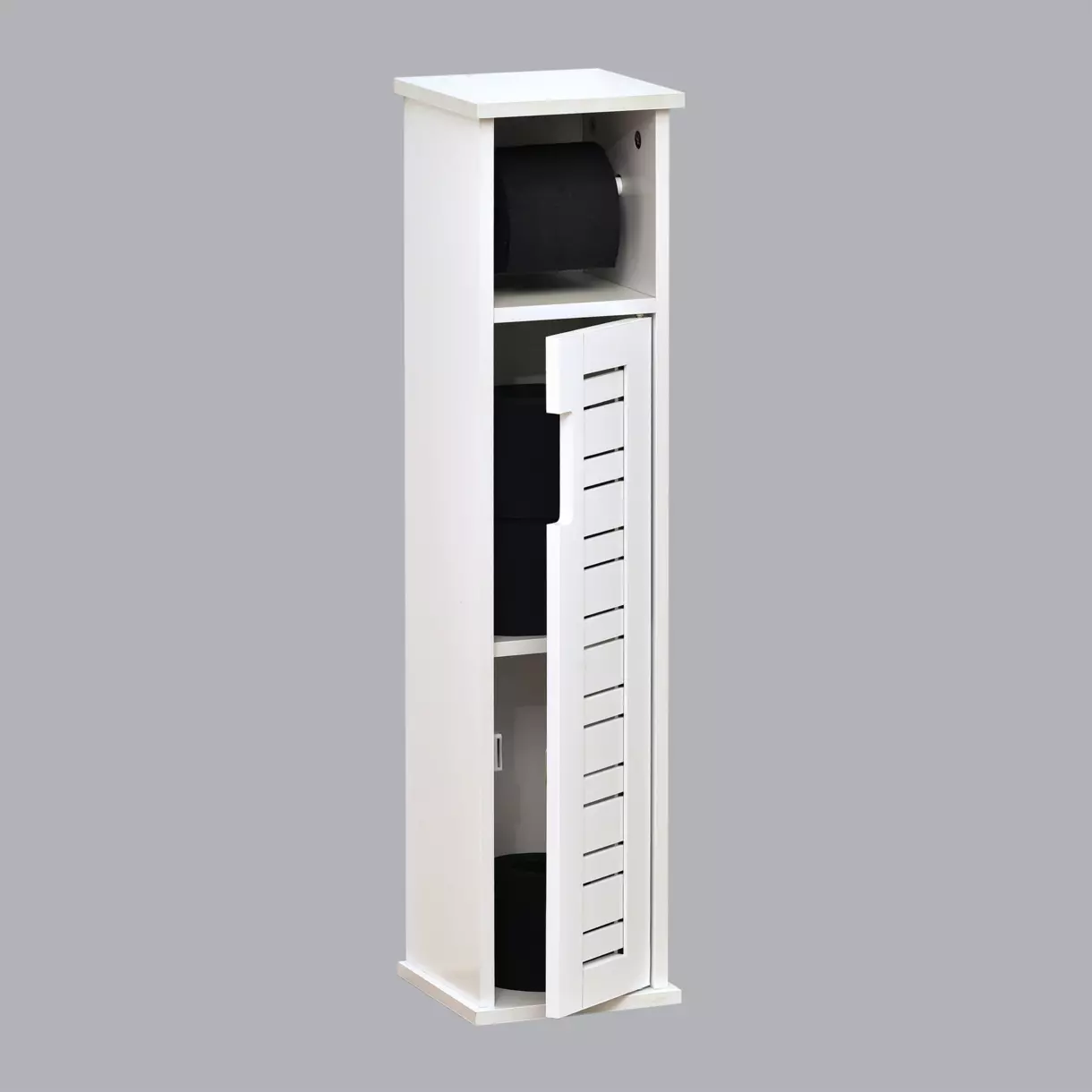 Mueble distribuidor papel higiénico con reserva Miami Blanco 1