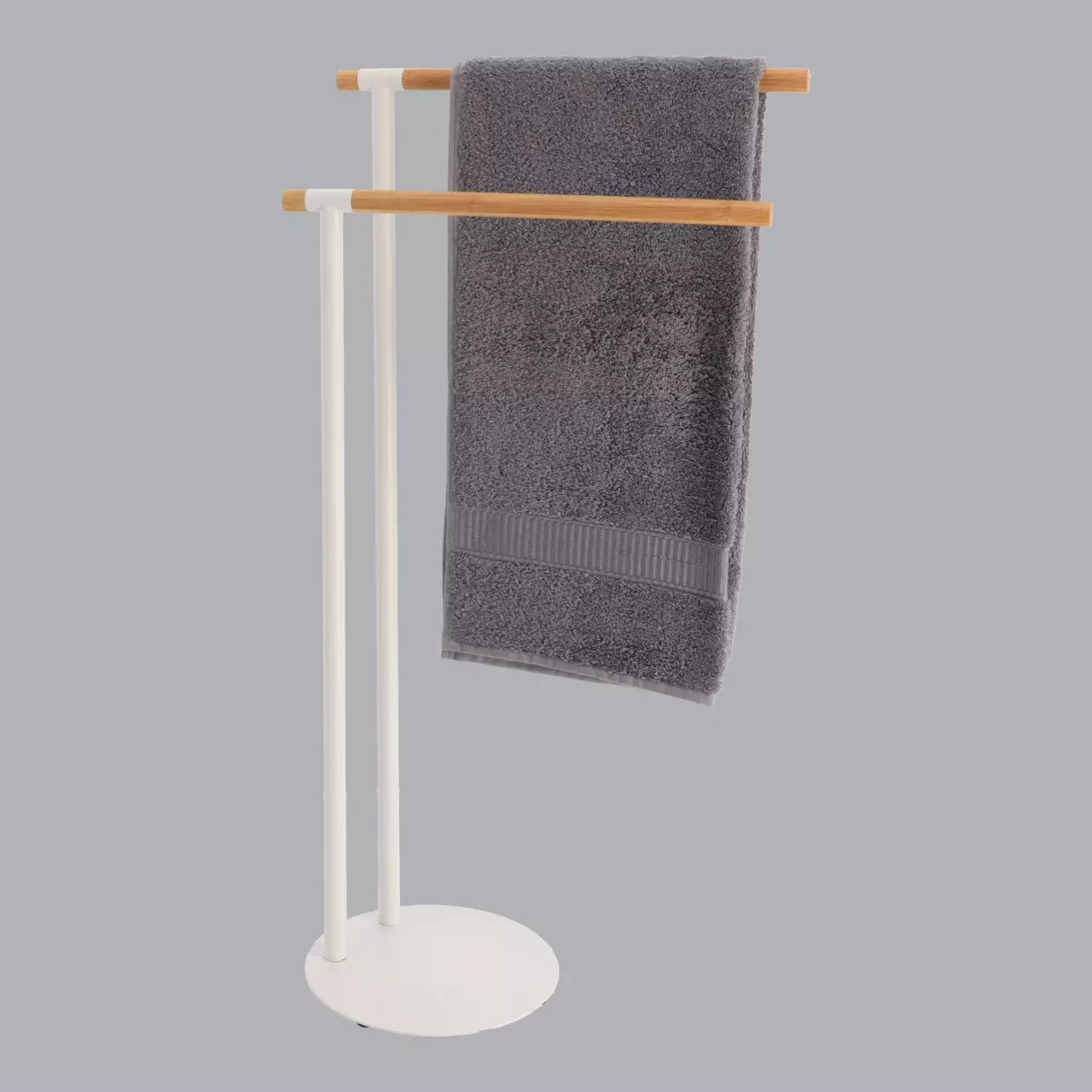 Porta asciugamani Bambù Bianco 1