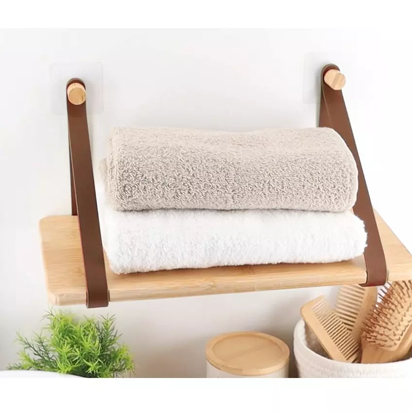 Zelfklevende bamboe plank (40 x H20 cm) Easy Chic Caramel