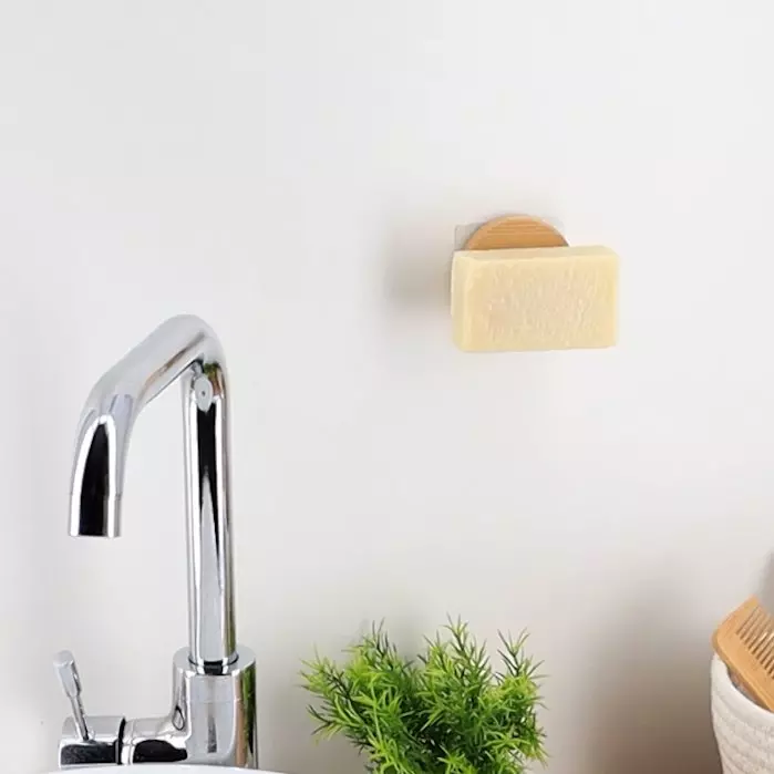 Jabonera adhesivo magnétique Easy Chic Natural 1
