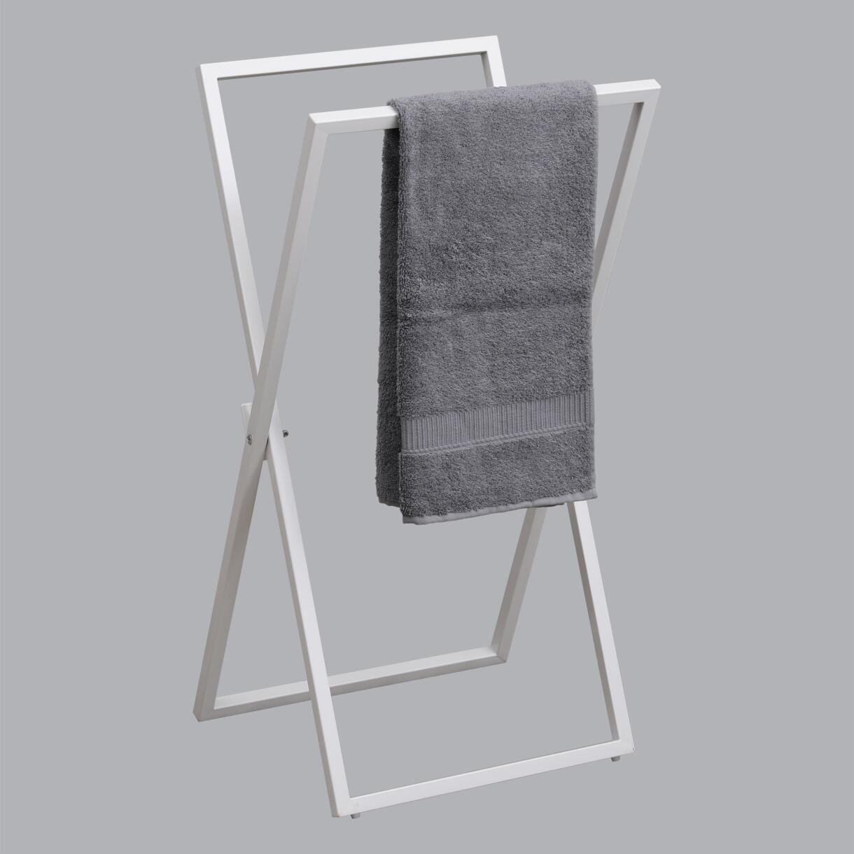 Porta asciugamani pliable Metallo Bianco 1