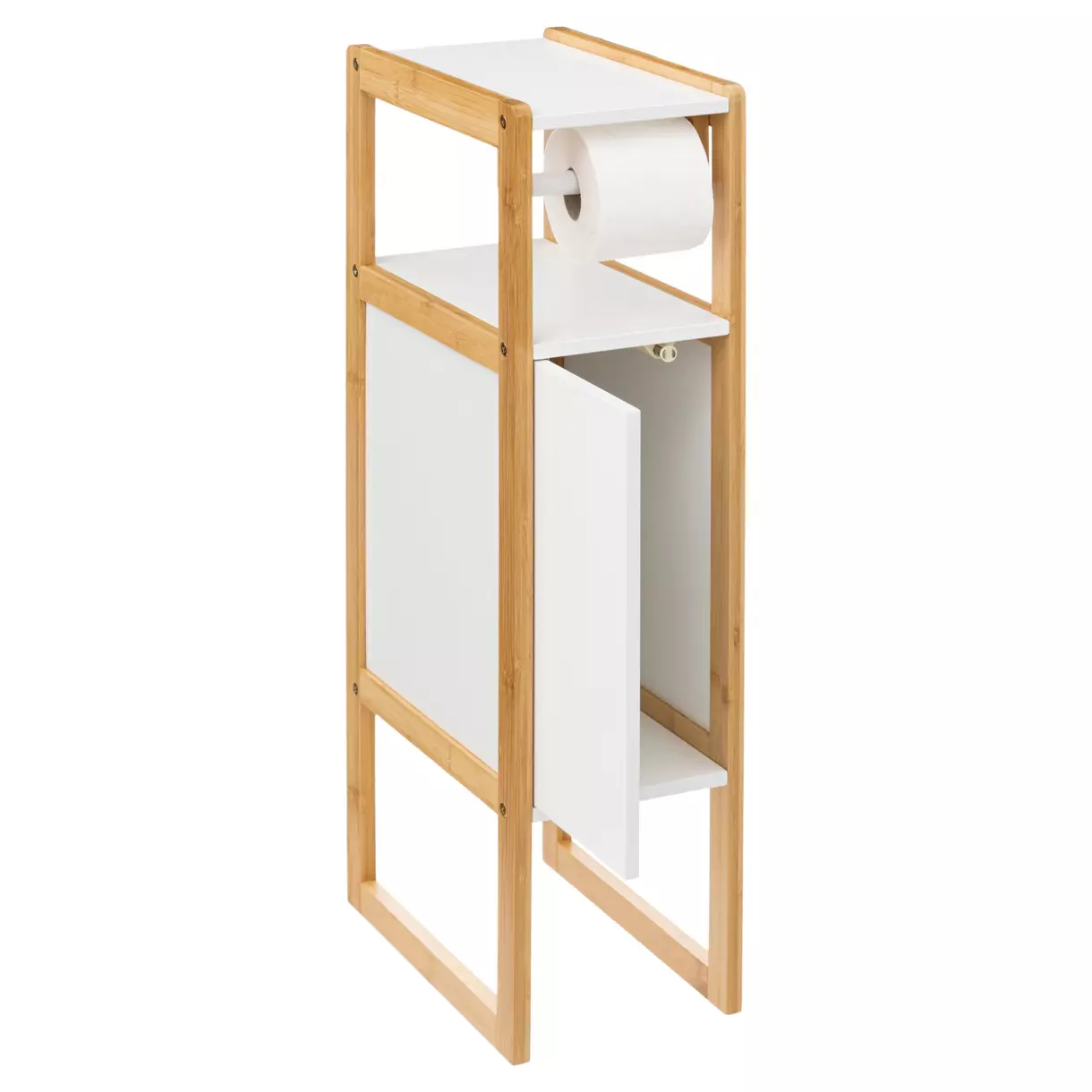 Porta papel de baño y dispensador Natureo Blanco