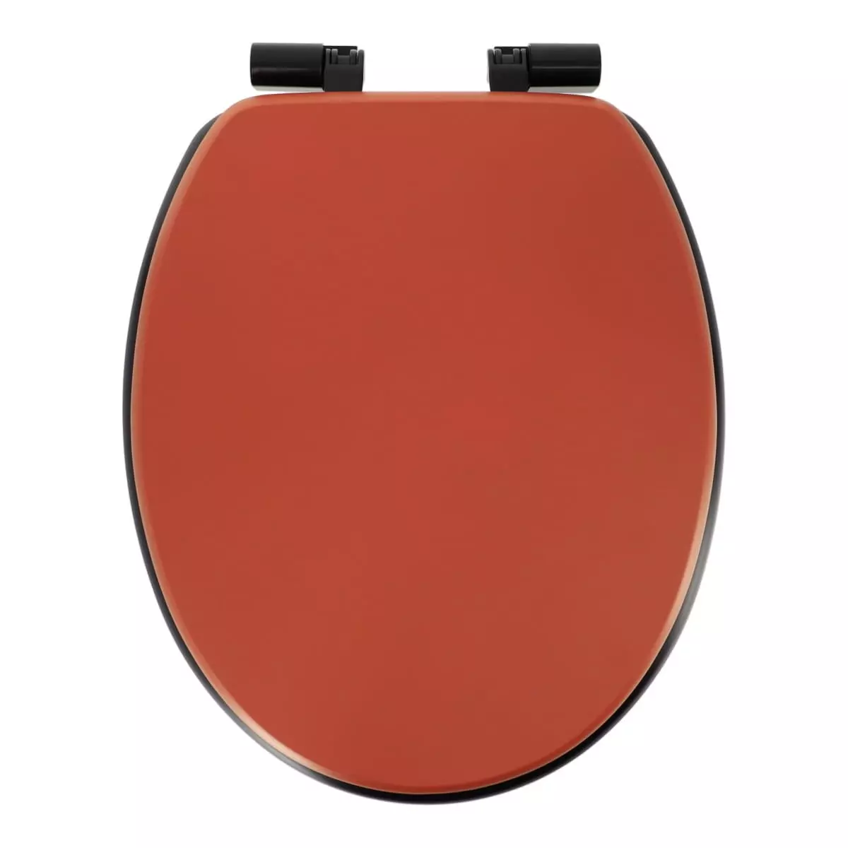 Asiento WC  con freno de caída Black Line Terre de Sienne/Negro 1