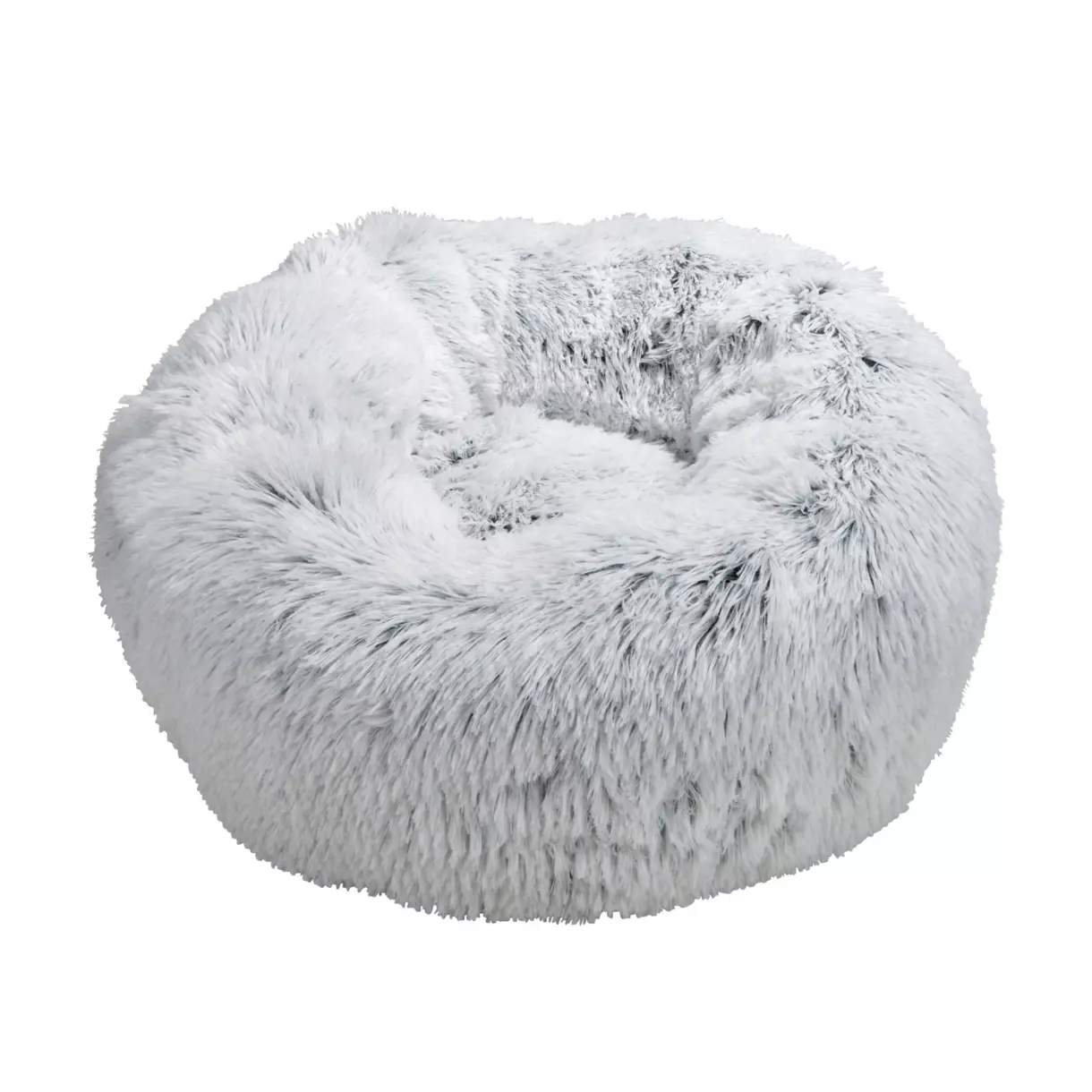 Coussin rond apaisant pour chat et chien Fluffy D55 cm Blanc chiné 1