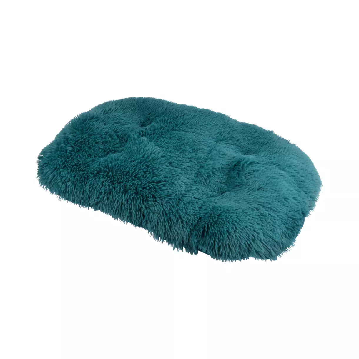 Matelas flocon réversible pour chat et chien Fluffy L77 cm Bleu pétrole 1