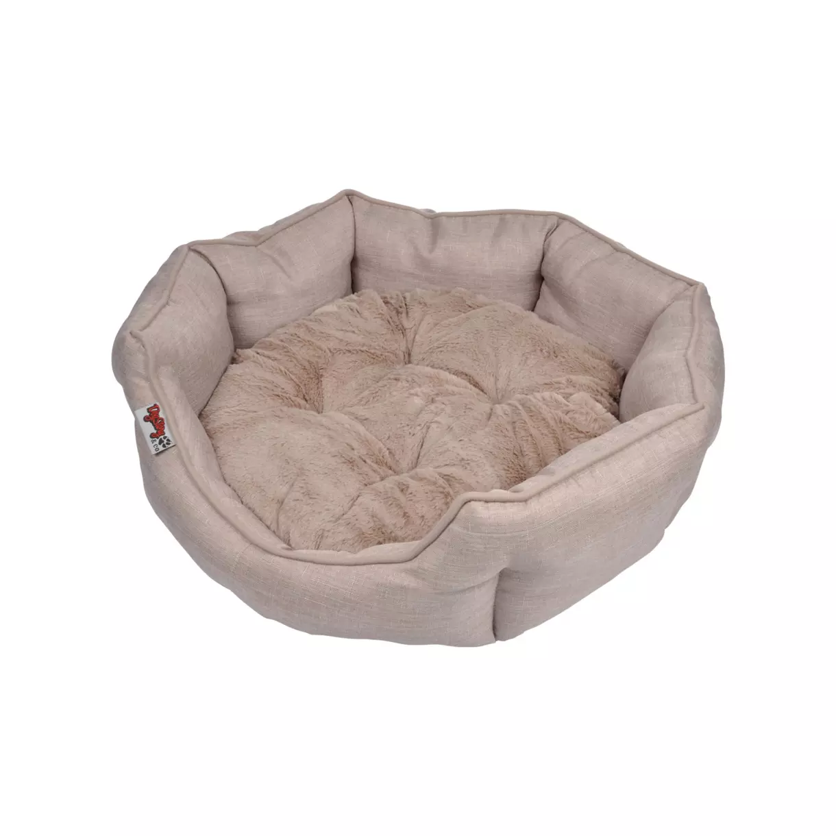 Mand rond (hond & kat) Newton D50 cm Ecru 1