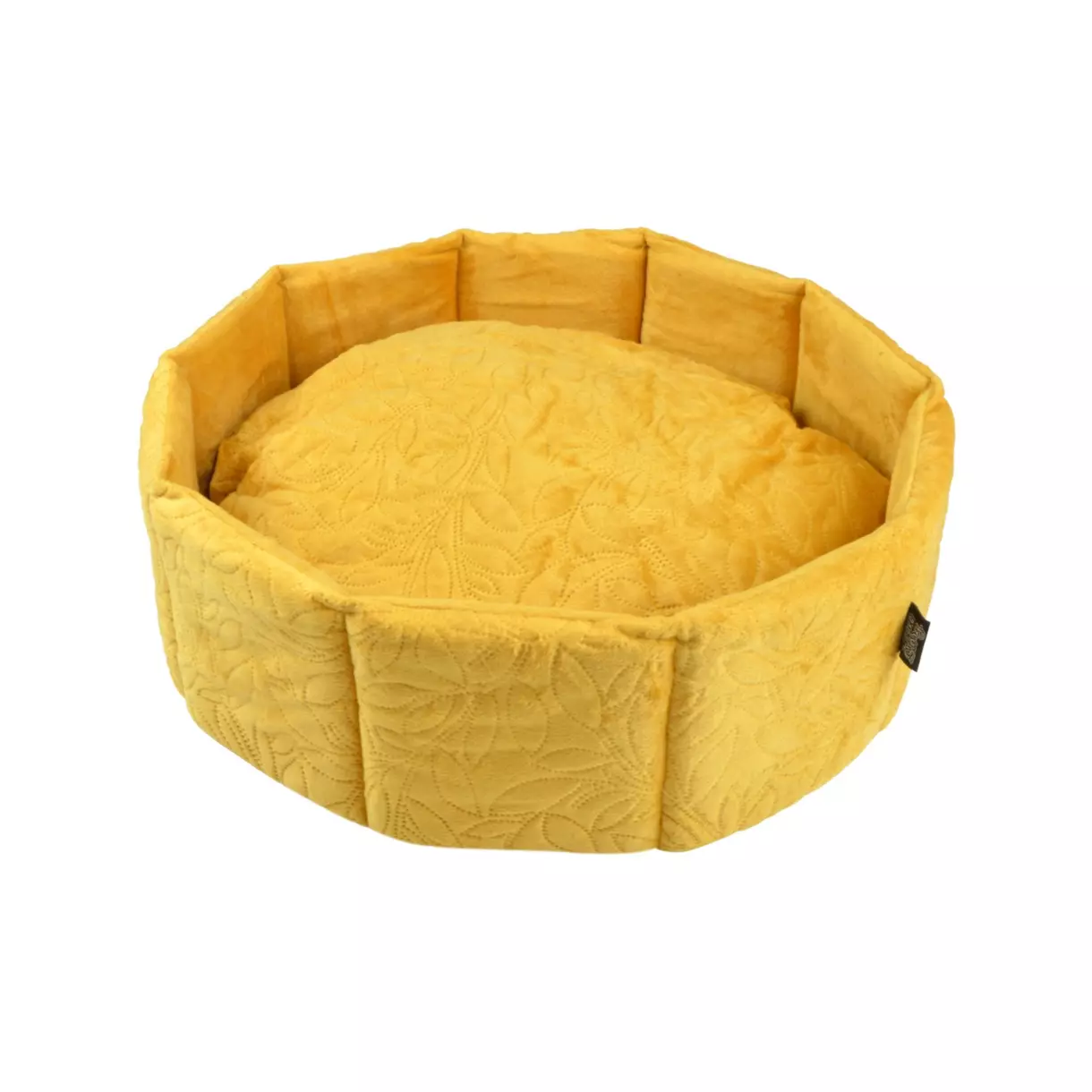 Panier rond pour chat et chien Boho D38 cm Moutarde 1